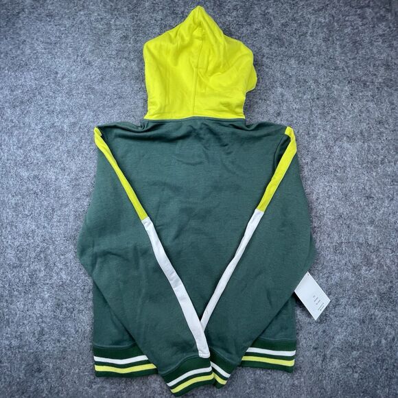 SVRN CODE Hoodie Mens Medium Pine Celery Colorblock Pace 14 Zip Streetwear - Picture 2 of 7